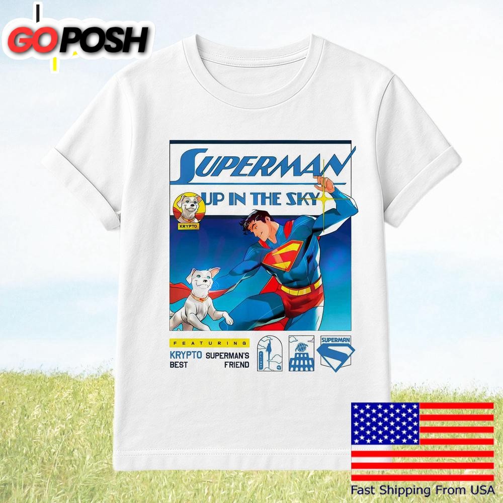Superman Up In The Sky Poster Krypto The Superdog T-Shirt