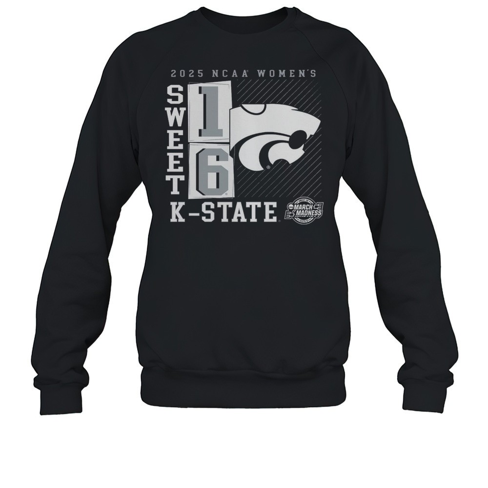 Sweet 16 Kansas State Wildcats 2025 NCAA Womens March Madness No Look Pass T-shirt