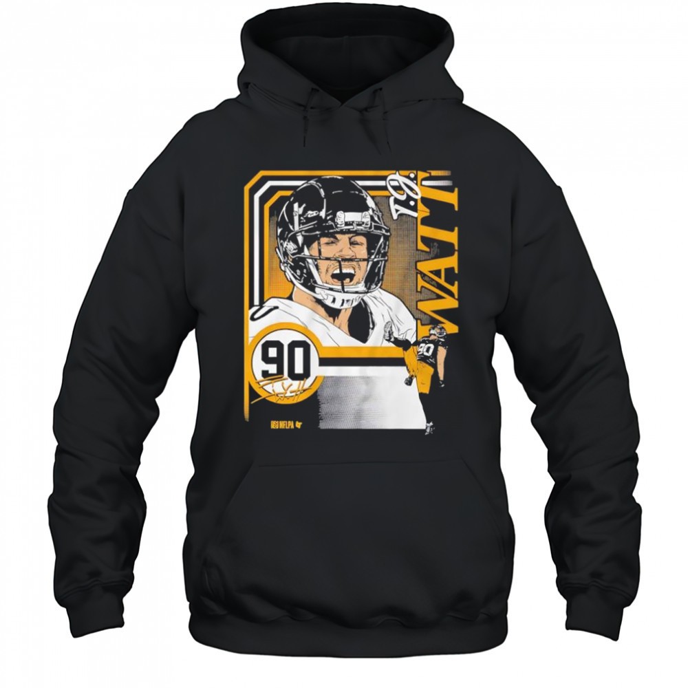 T J Watt NFL Pittsburgh Steelers signature shirt