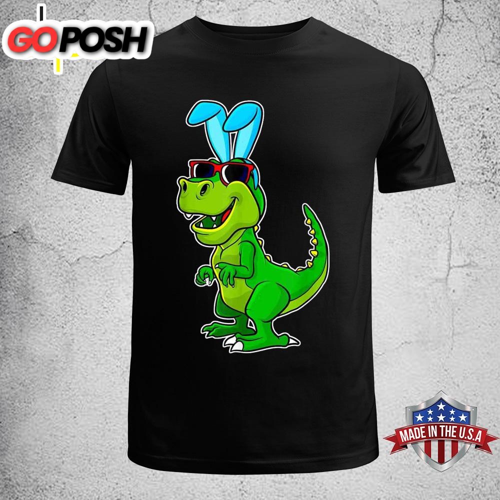 T Rex Easter Bunny Funny Dinosaur Boys Basket Stuffers Kids Funny Easter Shirt