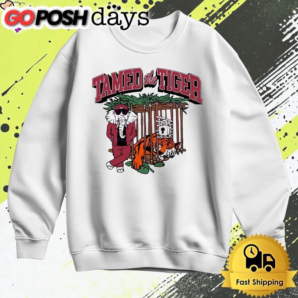 tamed-the-tiger-alabama-crimson-tide-vs-auburn-tigers-t-shirt-81lk59ex Tamed The Tiger Alabama Crimson Tide Vs Auburn Tigers T Shirt