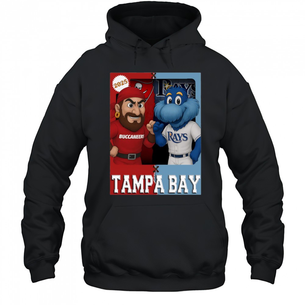 Tampa Bay Buccaneers and Tampa Bay Rays mascot play card shirt