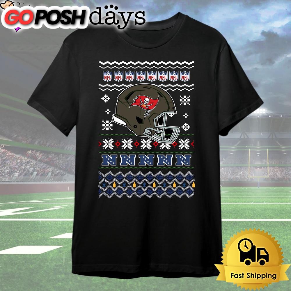 Tampa Bay Buccaneers Helmet Team Christmas T Shirt