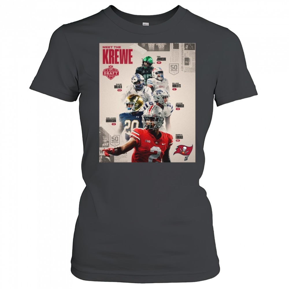 tampa-bay-buccaneers-meet-the-krewe-nfl-draft-2025-john-walker-roberts-morrison-z78q64ou Tampa Bay Buccaneers Meet The Krewe NFL Draft 2025 John Walker Roberts Morrison Parrish Egbuka Poster t-shirt