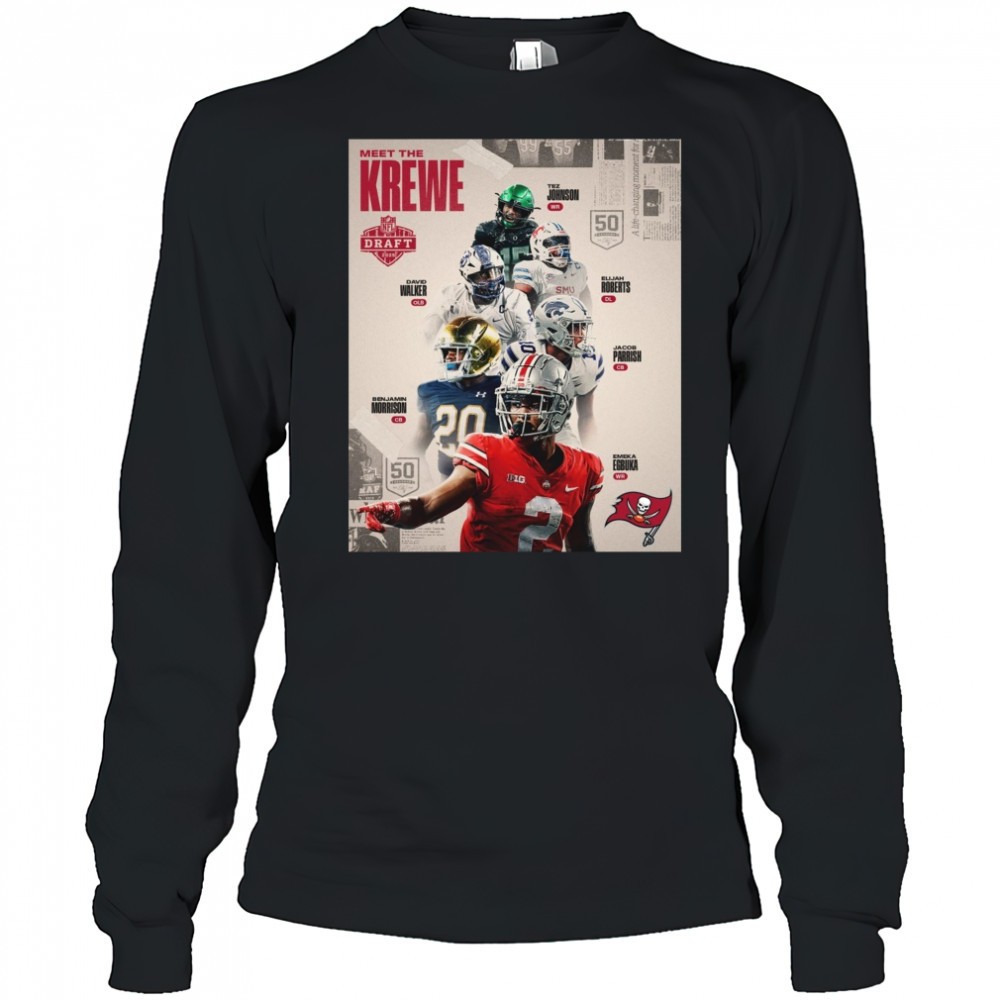 tampa-bay-buccaneers-meet-the-krewe-nfl-draft-2025-john-walker-roberts-morrison-z78q64ou Tampa Bay Buccaneers Meet The Krewe NFL Draft 2025 John Walker Roberts Morrison Parrish Egbuka Poster t-shirt