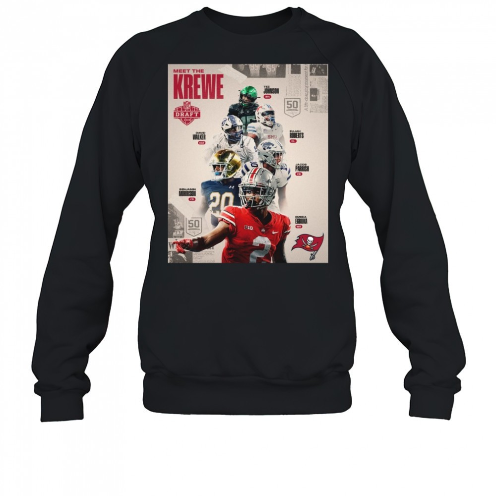 tampa-bay-buccaneers-meet-the-krewe-nfl-draft-2025-john-walker-roberts-morrison-z78q64ou Tampa Bay Buccaneers Meet The Krewe NFL Draft 2025 John Walker Roberts Morrison Parrish Egbuka Poster t-shirt