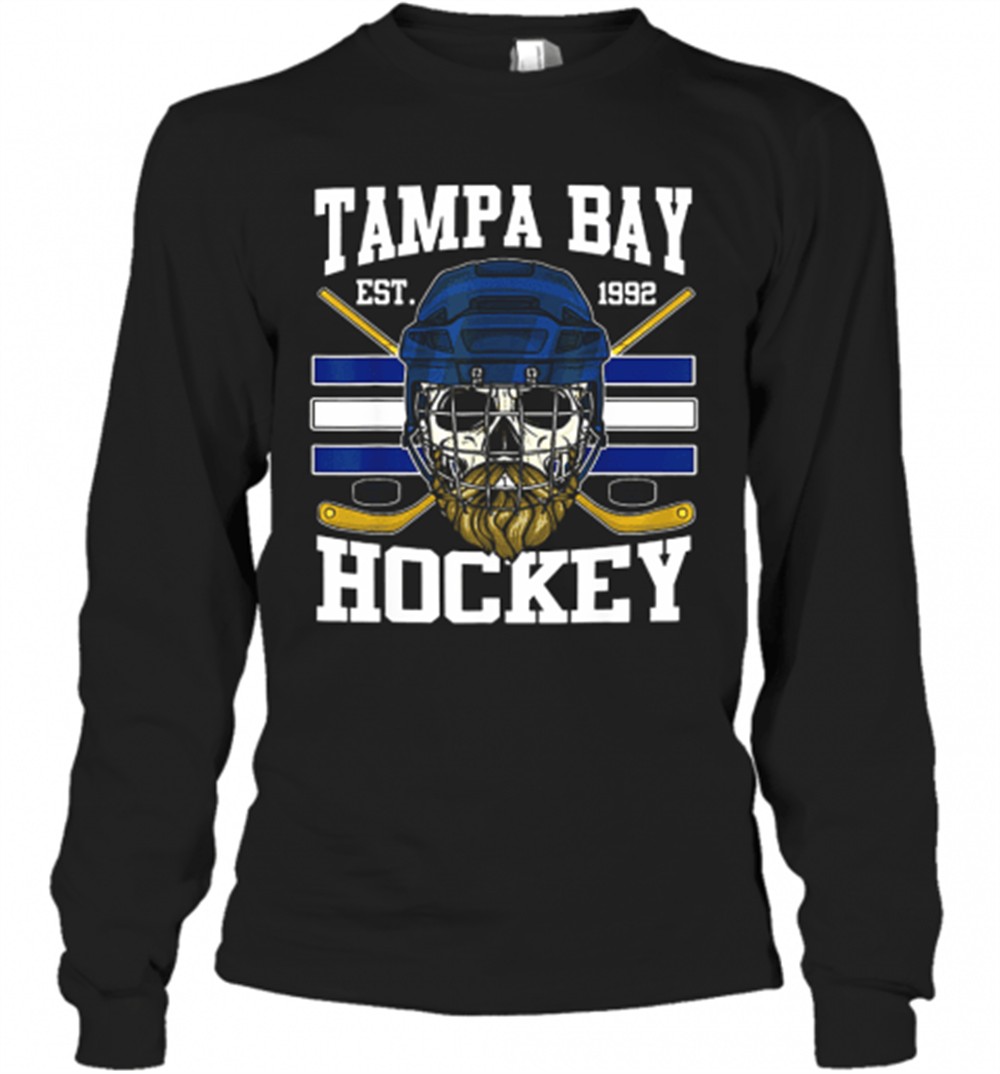 tampa-bay-hockey-est-1992-bearded-skull-t-shirt-pdcku8do Tampa Bay Hockey Est 1992 Bearded Skull T-Shirt