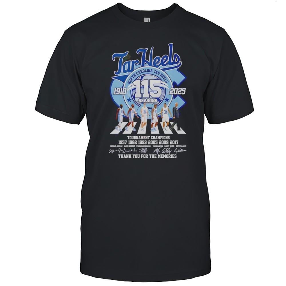 tar-heels-115-seasons-1910-2025-abbey-road-thank-you-for-the-memories-shirt-by8q65yr Tar Heels 115 Seasons 1910 2025 Abbey Road Thank You For The Memories Shirt