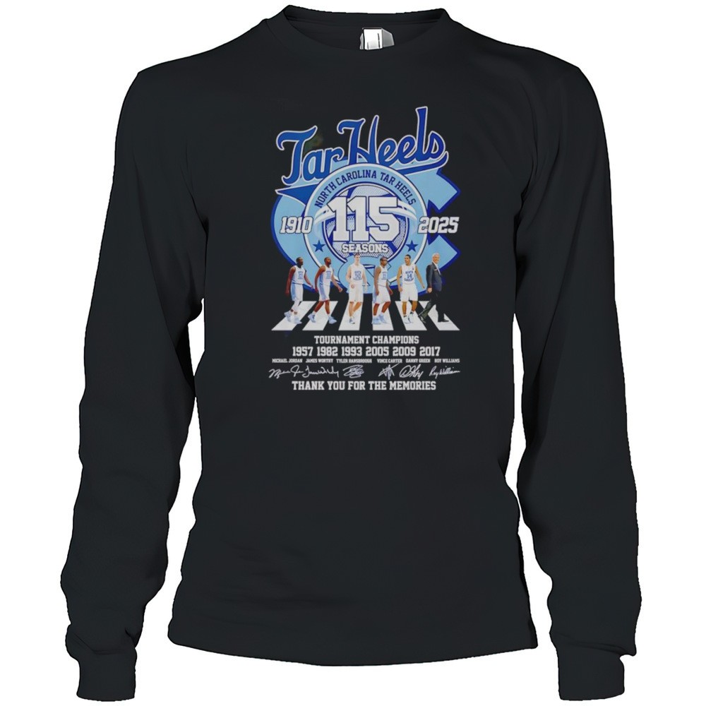 tar-heels-115-seasons-1910-2025-abbey-road-thank-you-for-the-memories-shirt-by8q65yr Tar Heels 115 Seasons 1910 2025 Abbey Road Thank You For The Memories Shirt