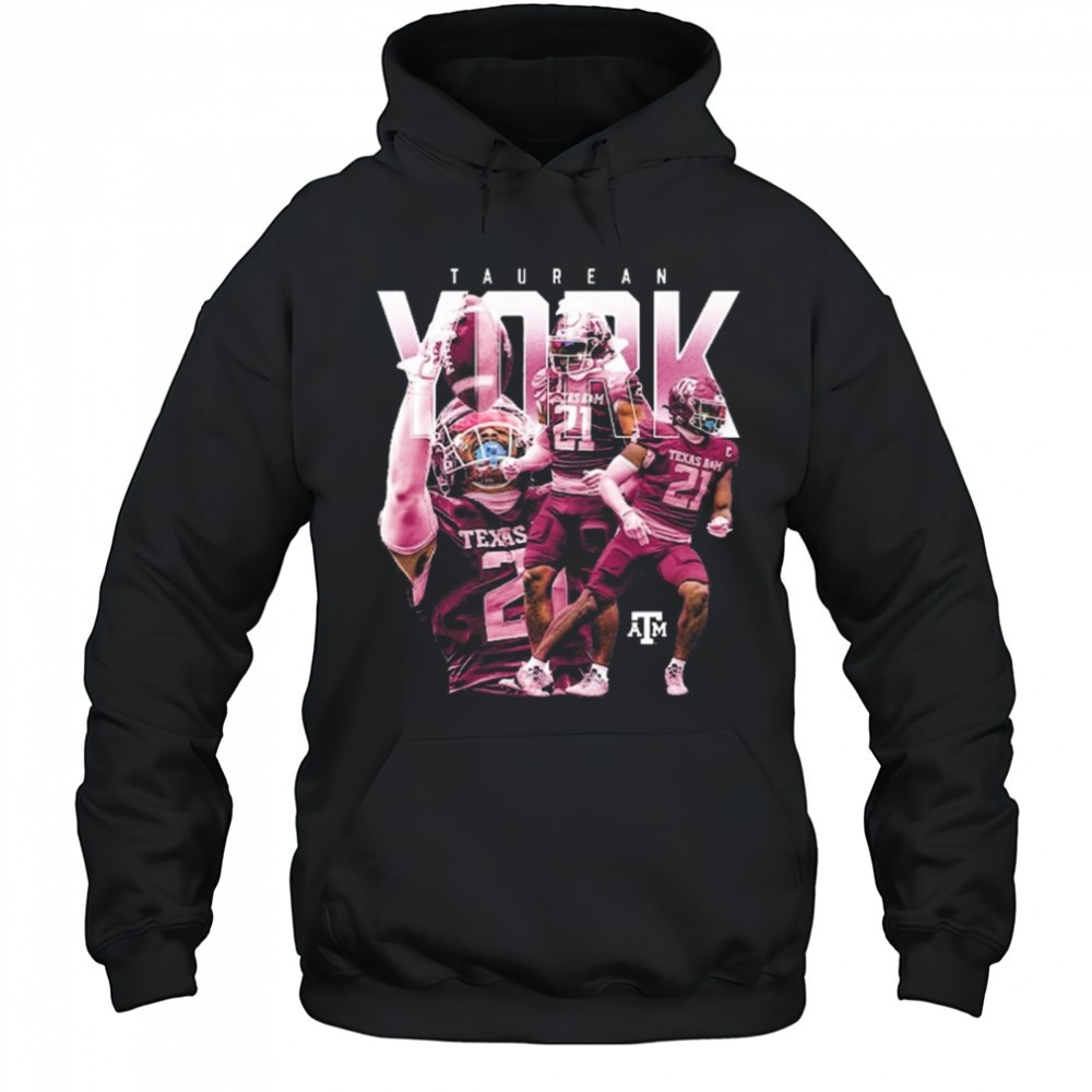 Taurean York Texas A&M Aggies Football Player Collage Graphic 2025 t-shirt