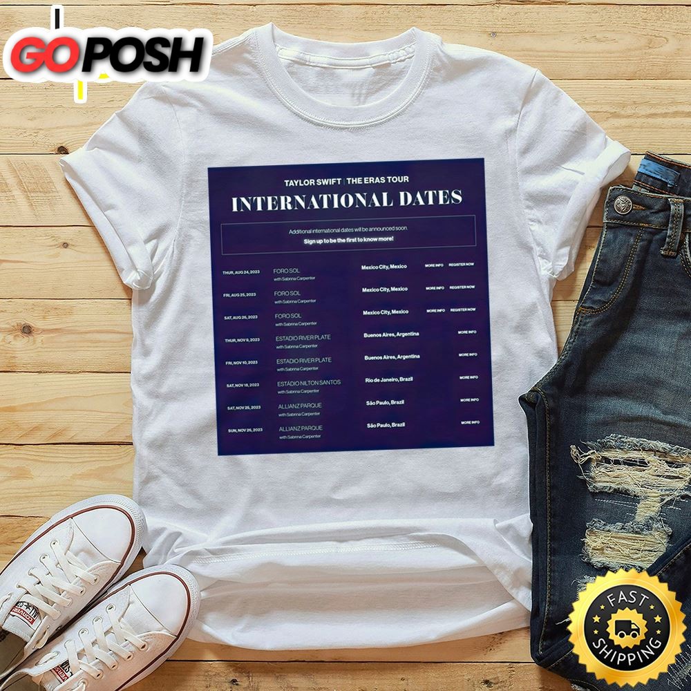 Taylor Swift Announces Mexico, Argentina And Brazil Dates Unisex Tshirt