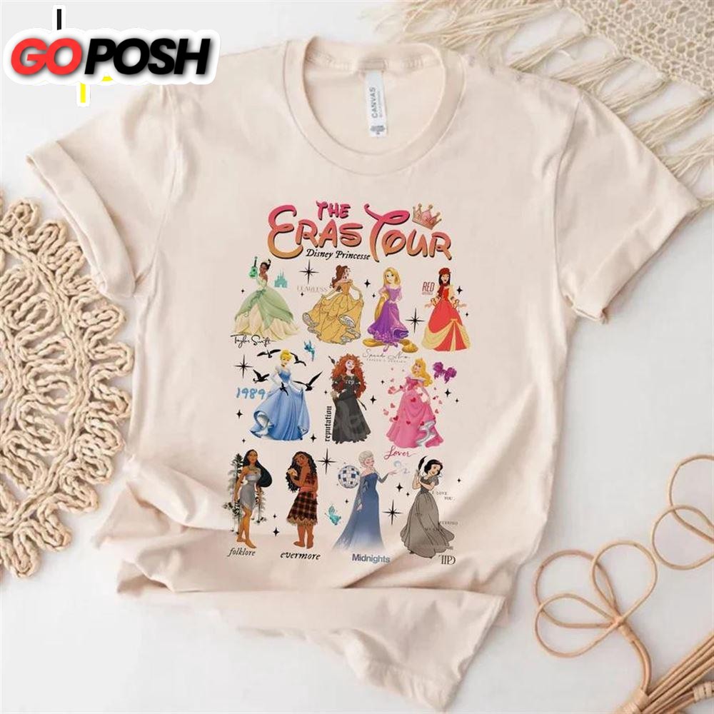 Taylor Swift Disney Princess Eras Tour Tshirt Tee Shirt Gift For Fans