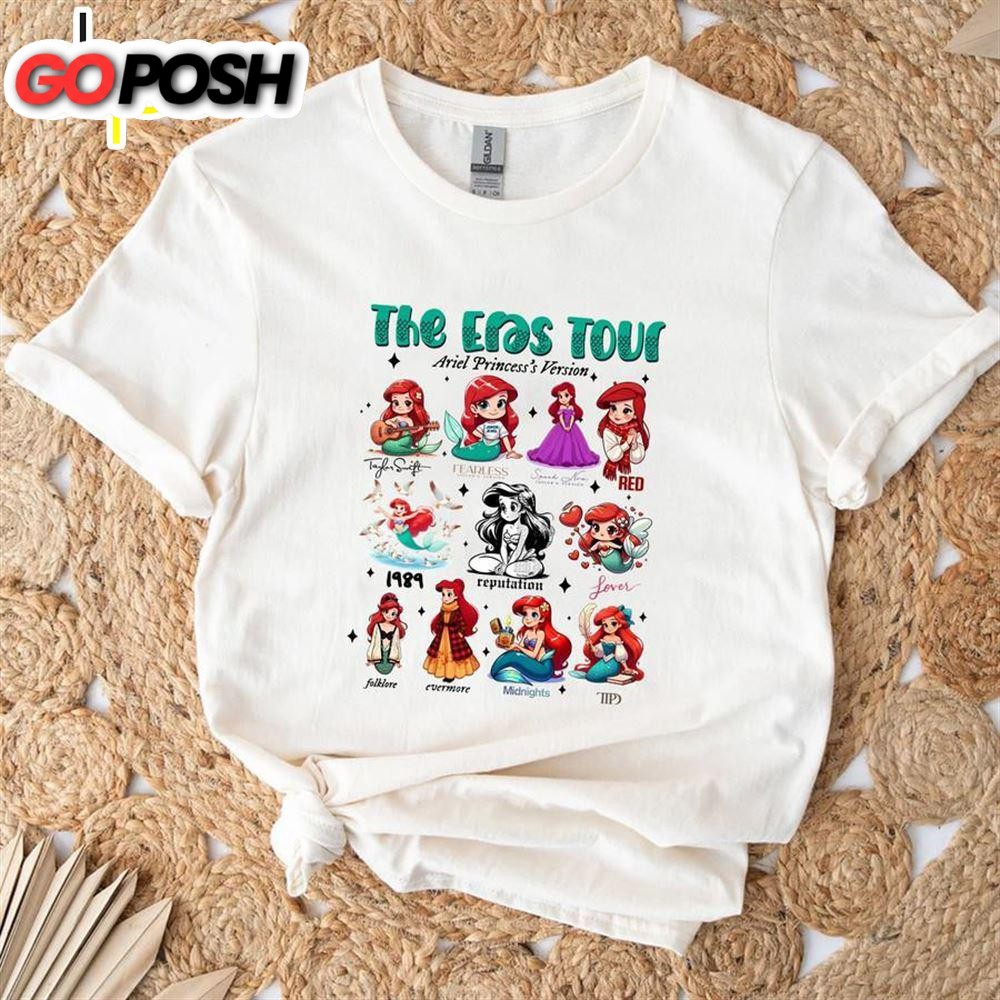 Taylor Swift Eras Tour Disney Princess – Ariel Version Tee Shirt Gift For Fans