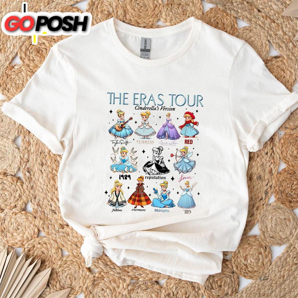 Taylor Swift Eras Tour Disney Princess – Cinderella Version Tee Shirt Gift For Fans