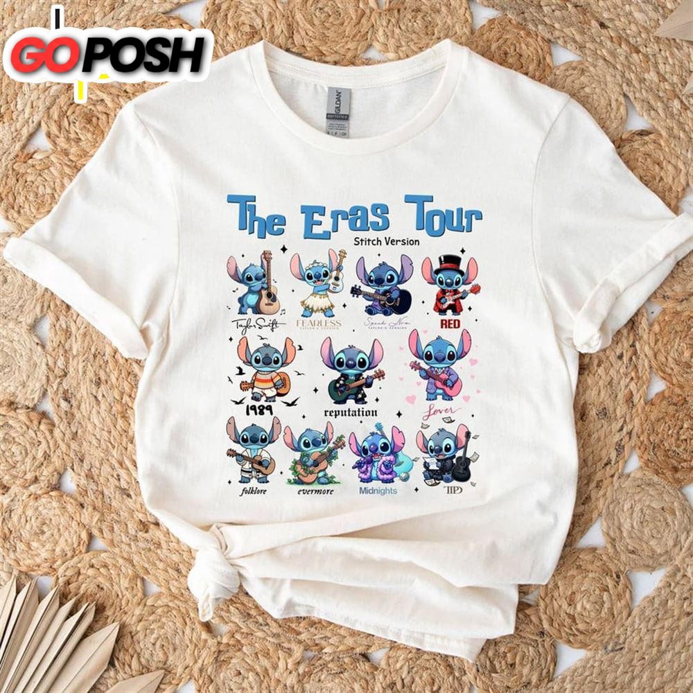 Taylor Swift Eras Tour – Stitch X Guitar Tee Shirt Gift For Fans