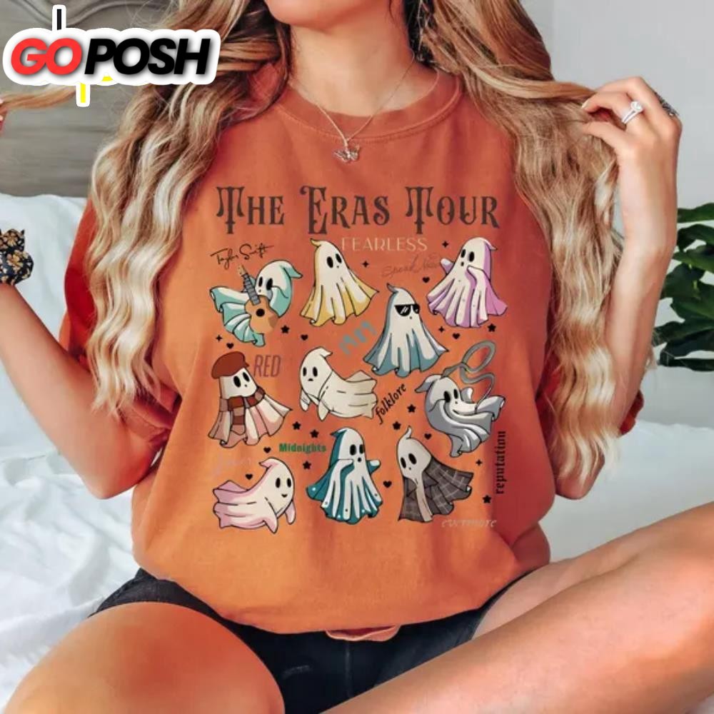 Taylor Swift Halloween Shirt Ghost Eras Tour Halloween Shirt – Mother Of Cats