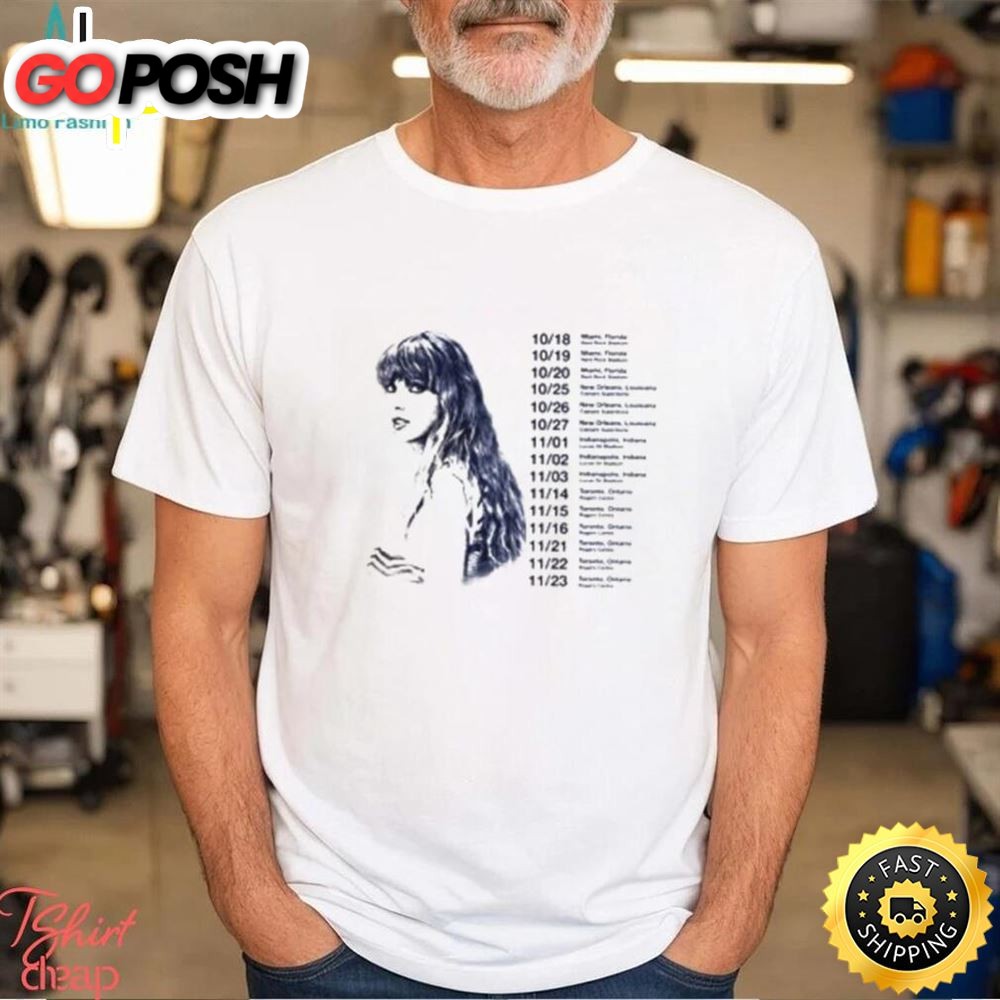 Taylor Swift The Eras Tour Dates 2025 North America Tour Merch Shirt