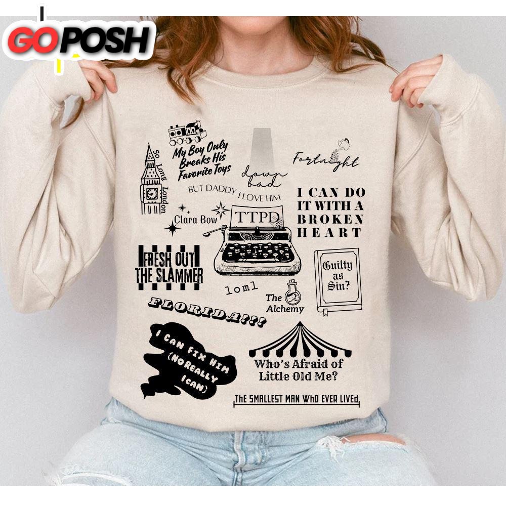 Taylor Swift TTPD Album Tracklist Shirt  For Fans
