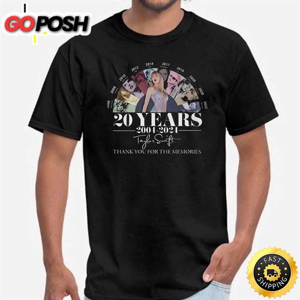 Taylor Thank You For The Memories 20 Year 2004 2025 Shirt