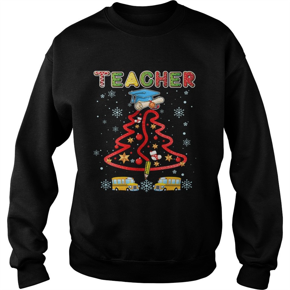 Teacher Christmas Tree Merry Xmas Gift TShirt
