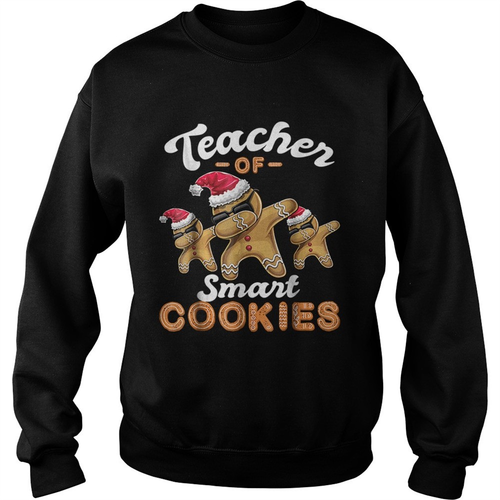 Teacher of Smart Cookies Dabbing Gingerbread Christmas TShirt
