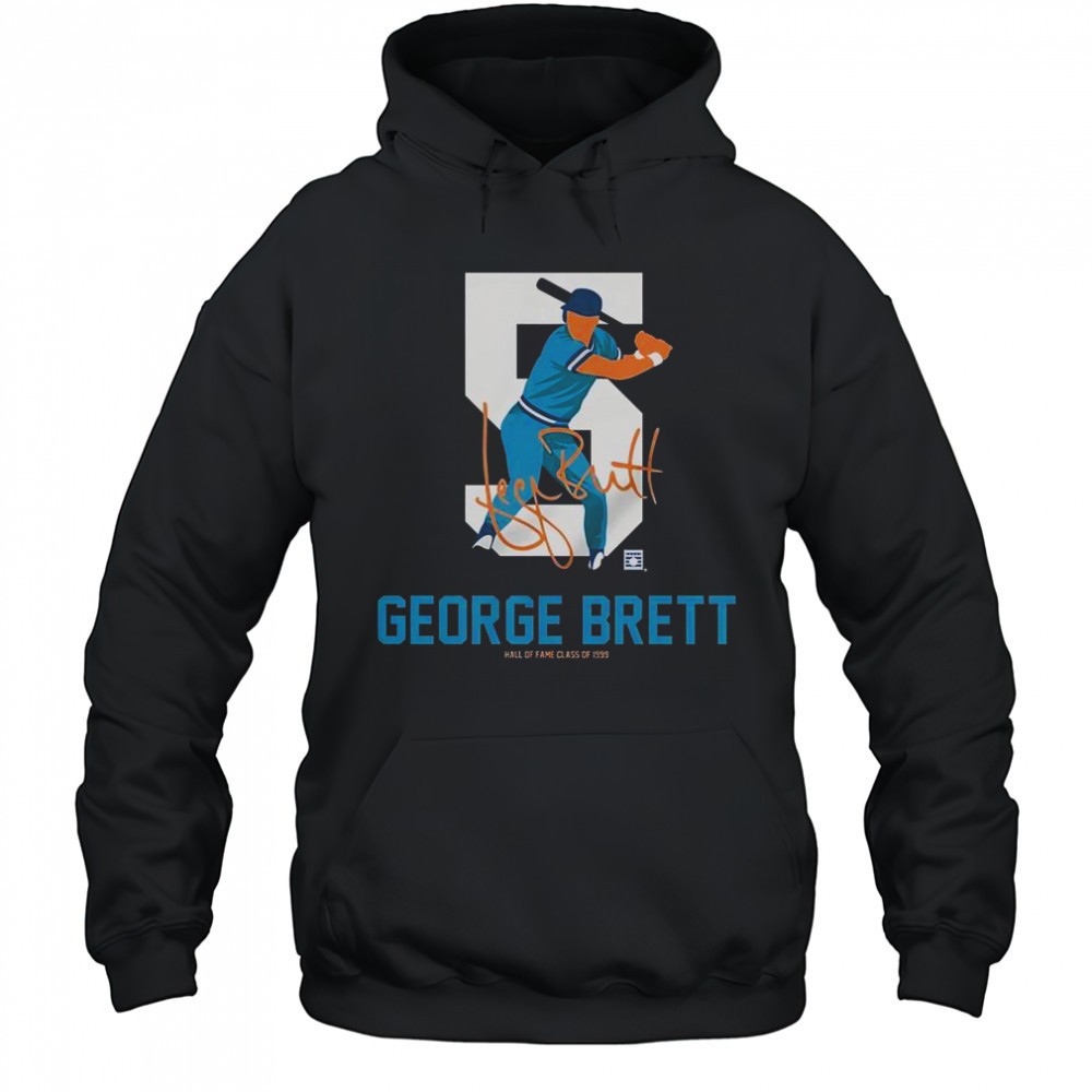 Teambrown George Brett Baseball Hall Of Fame Member Signature T-Shirt