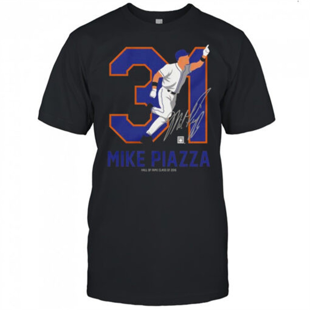 teambrown-mike-piazza-baseball-hall-of-fame-member-signature-t-shirt-39zg0arv Teambrown Mike Piazza Baseball Hall Of Fame Member Signature T-Shirt