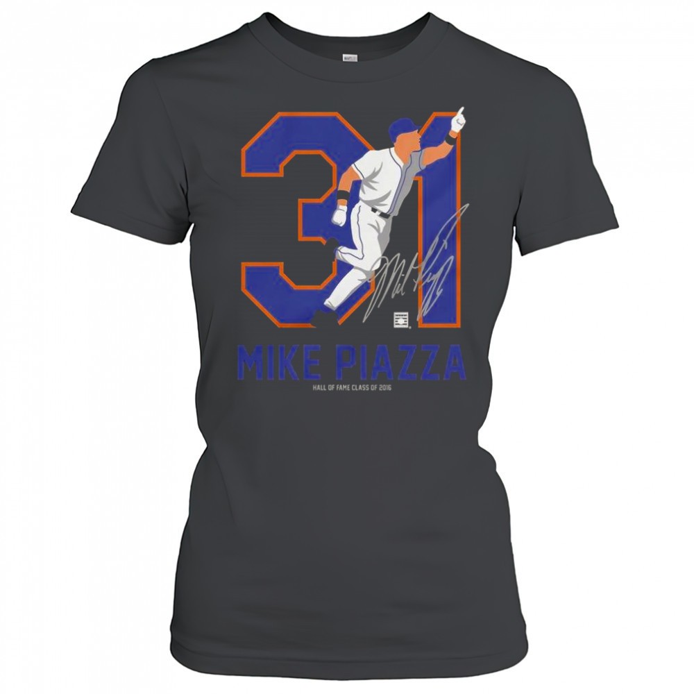 teambrown-mike-piazza-baseball-hall-of-fame-member-signature-t-shirt-39zg0arv Teambrown Mike Piazza Baseball Hall Of Fame Member Signature T-Shirt