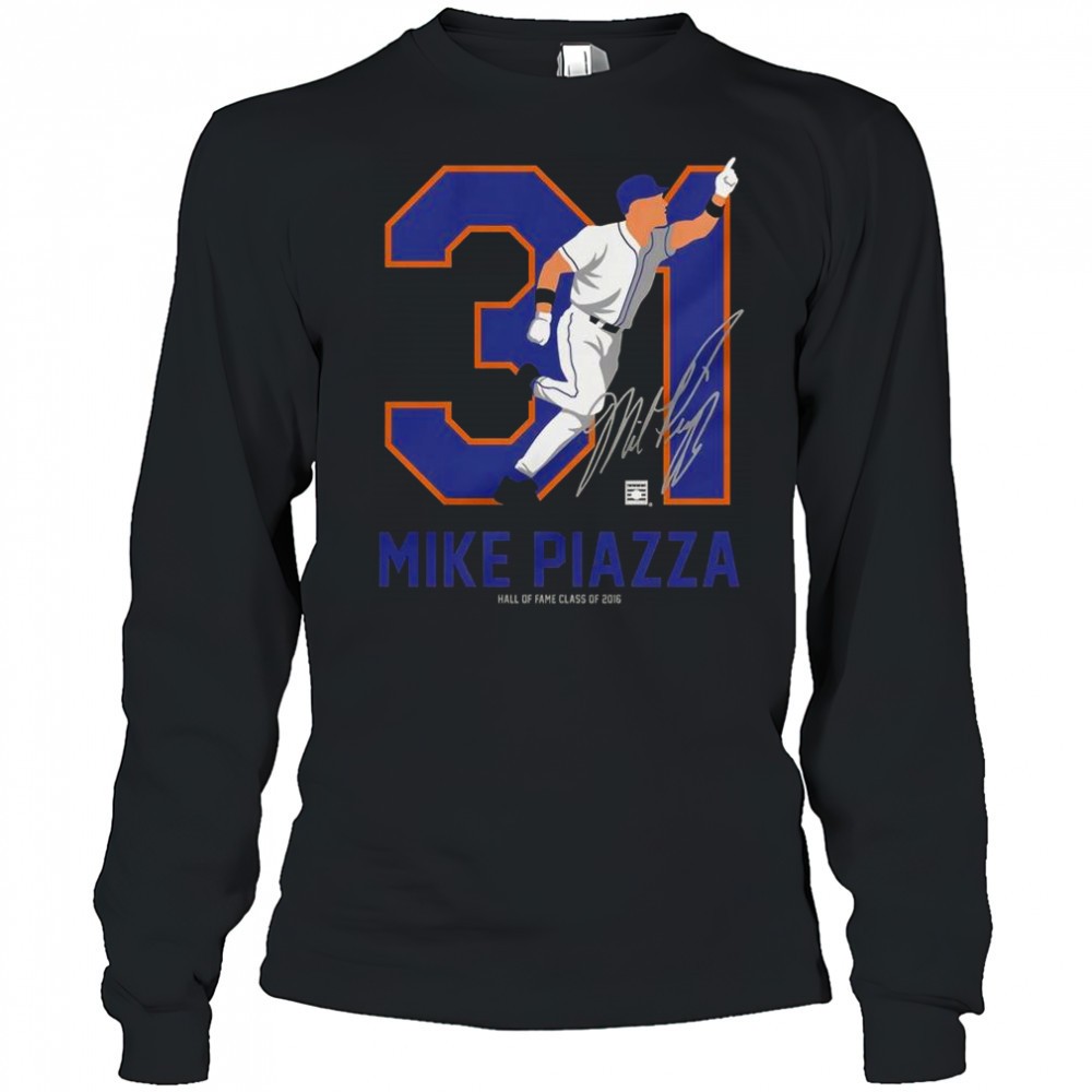 teambrown-mike-piazza-baseball-hall-of-fame-member-signature-t-shirt-39zg0arv Teambrown Mike Piazza Baseball Hall Of Fame Member Signature T-Shirt