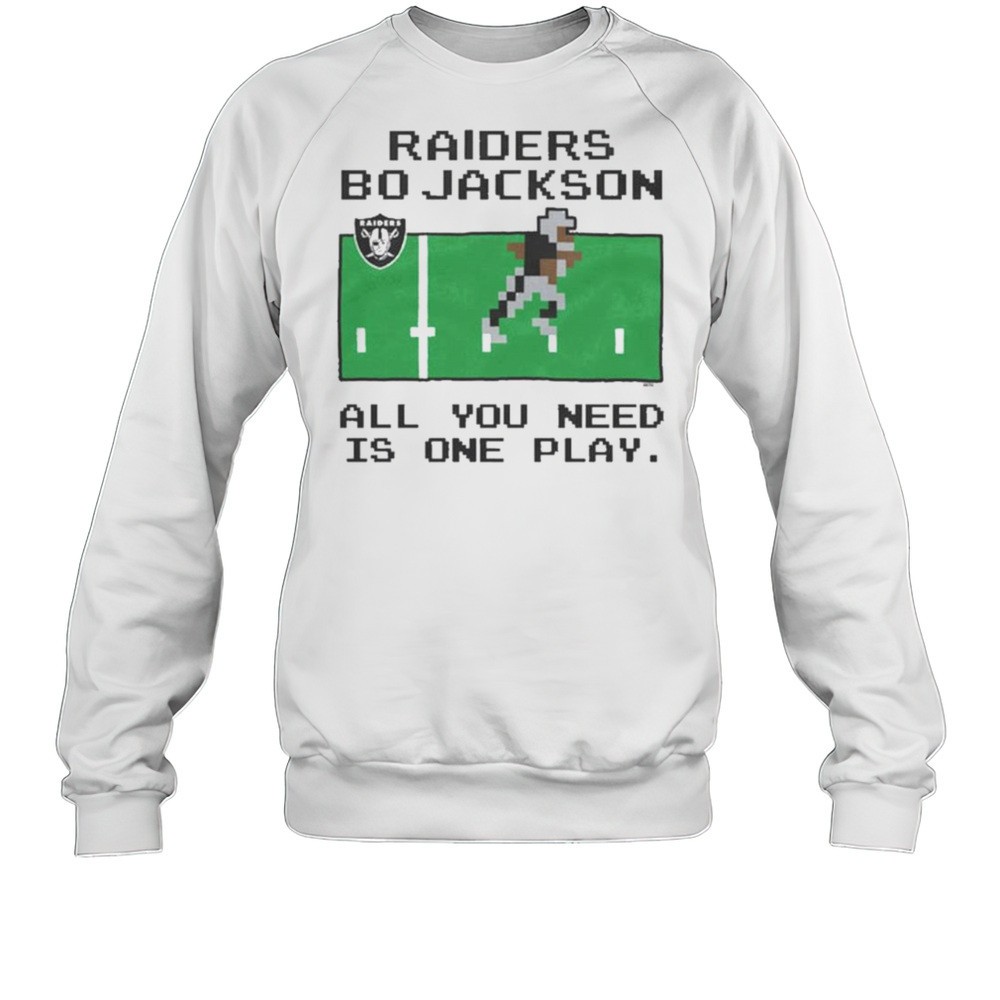 Tecmo Bowl Las Vegas Raiders Bo Jackson All You Need Is One Play Shirt