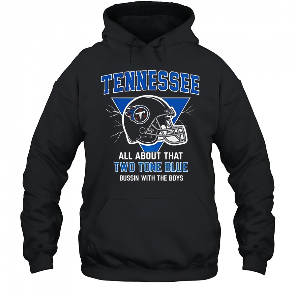 Tennessee Titans football all about that two tone blue bussin with the boys helmet shirt