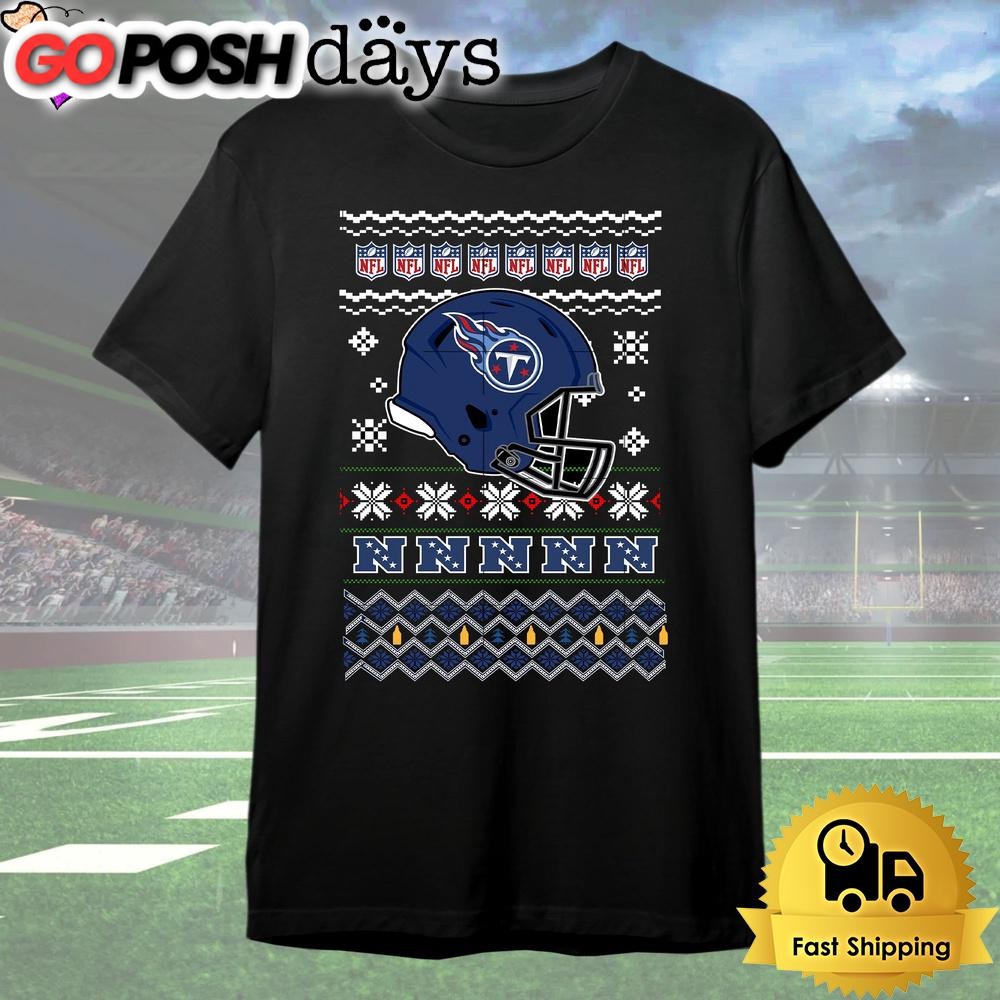 Tennessee Titans Helmet Team Christmas T Shirt