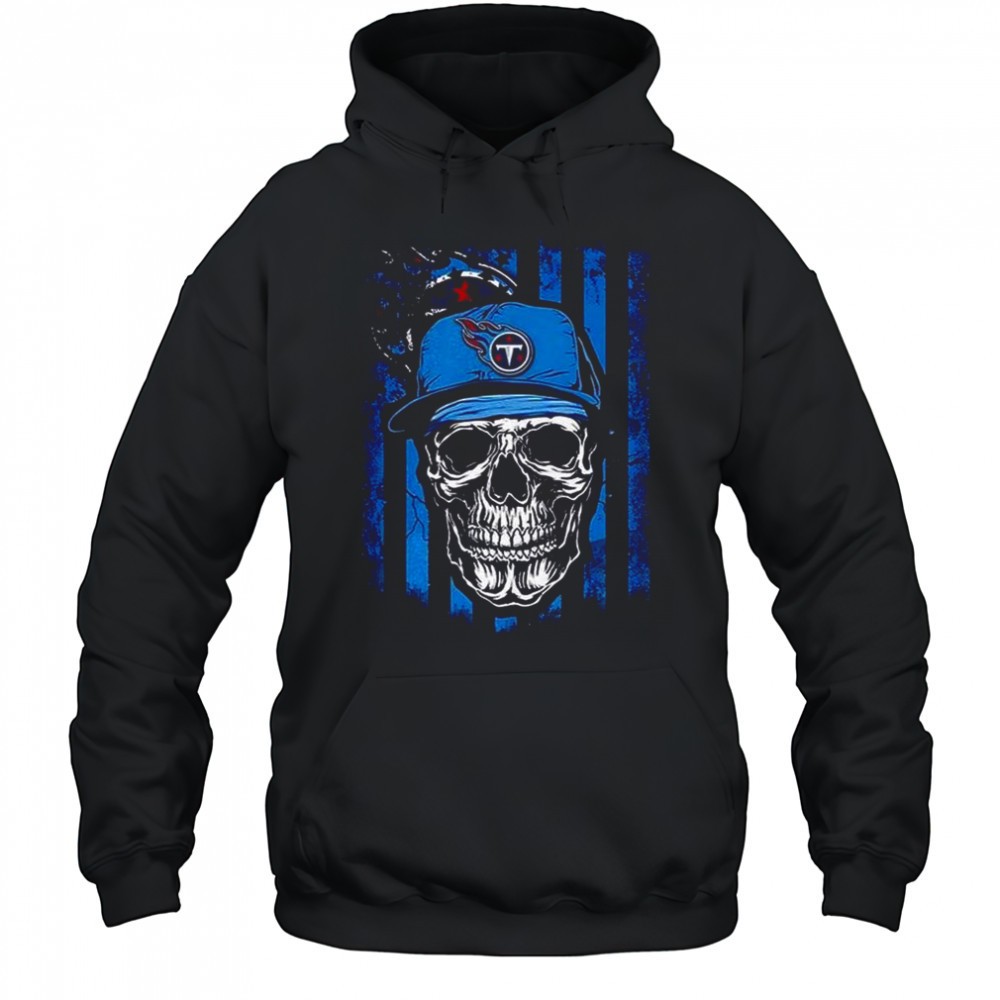 Tennessee Titans NFL Skull American Flag Footaball Lover T-Shirt
