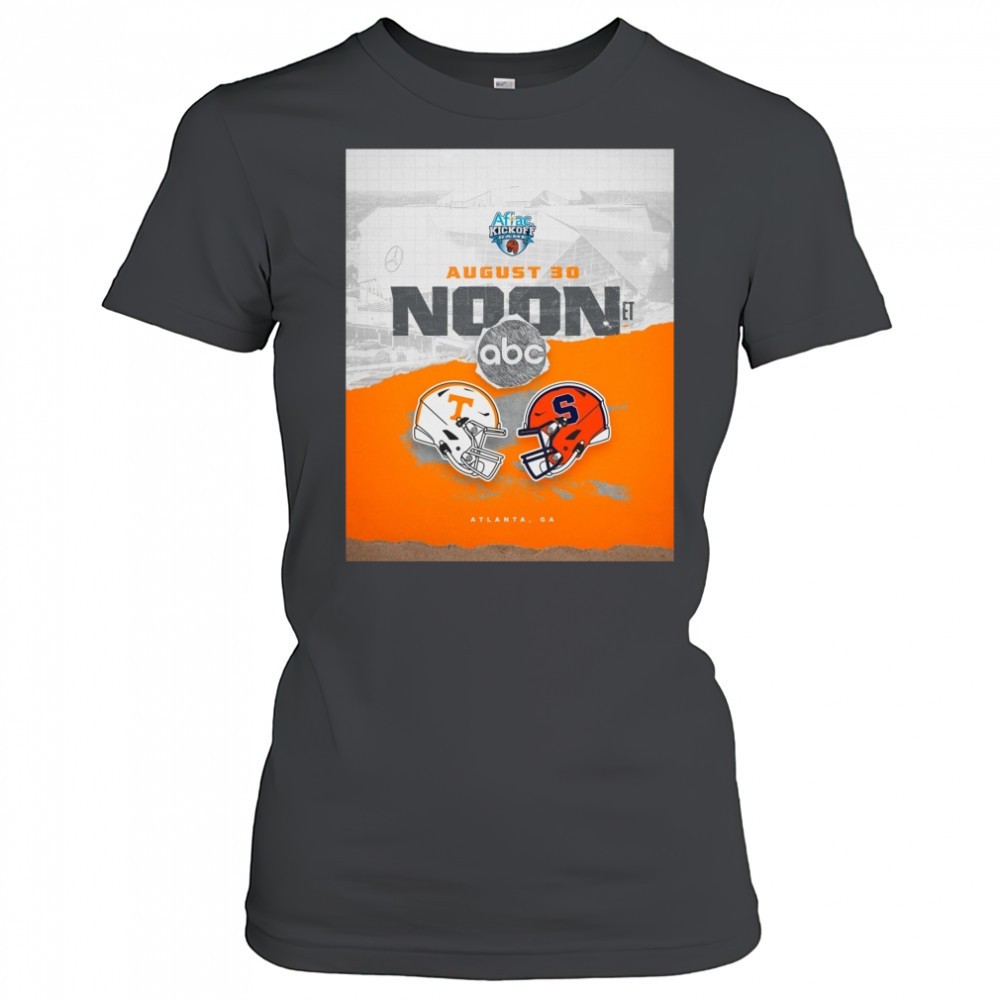 tennessee-vols-vs-syracuse-orange-aflac-kickoff-game-august-30-2025-noon-atlanta-buvuhdub Tennessee Vols Vs Syracuse Orange Aflac Kickoff Game August 30 2025 Noon Atlanta GA Poster t-shirt