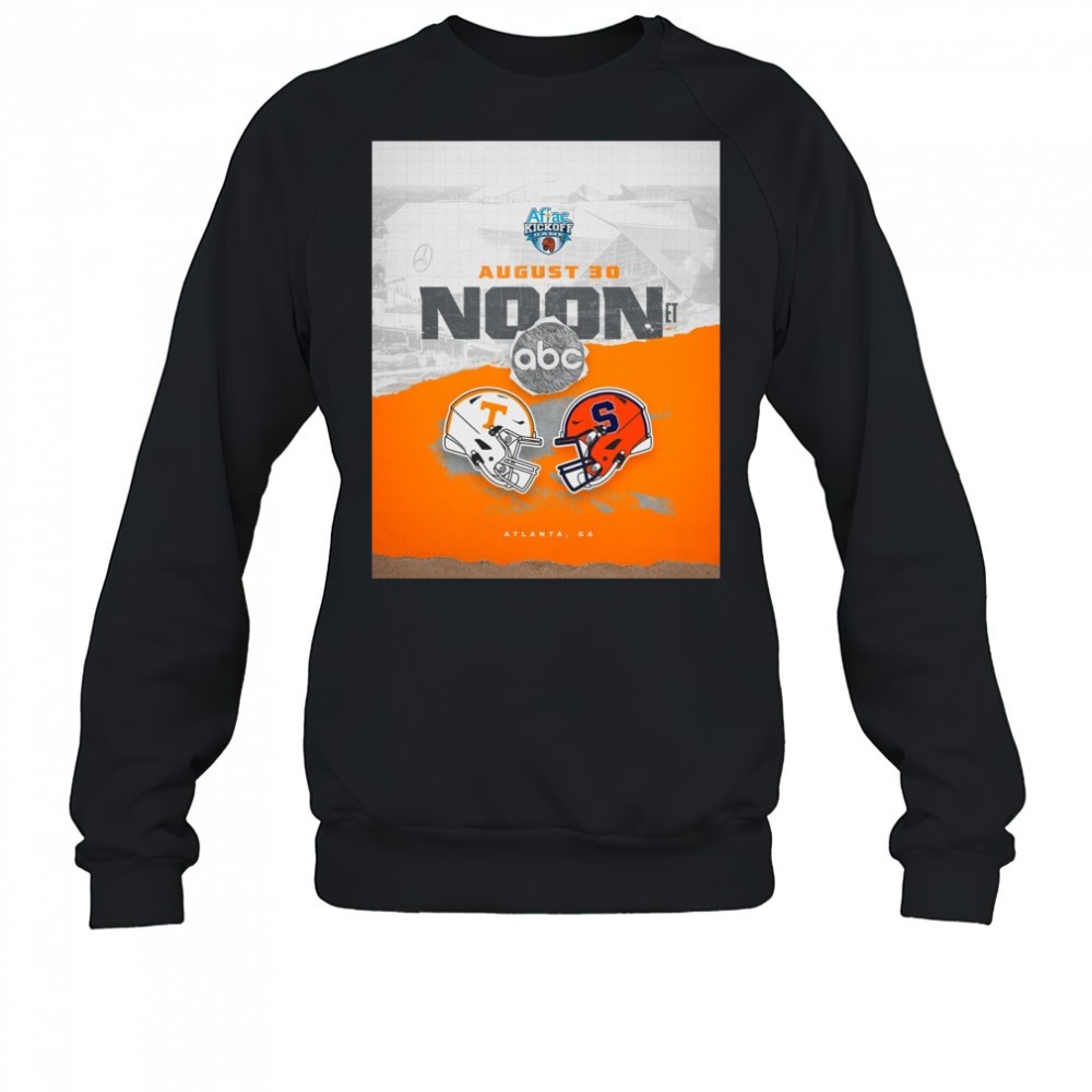 tennessee-vols-vs-syracuse-orange-aflac-kickoff-game-august-30-2025-noon-atlanta-buvuhdub Tennessee Vols Vs Syracuse Orange Aflac Kickoff Game August 30 2025 Noon Atlanta GA Poster t-shirt