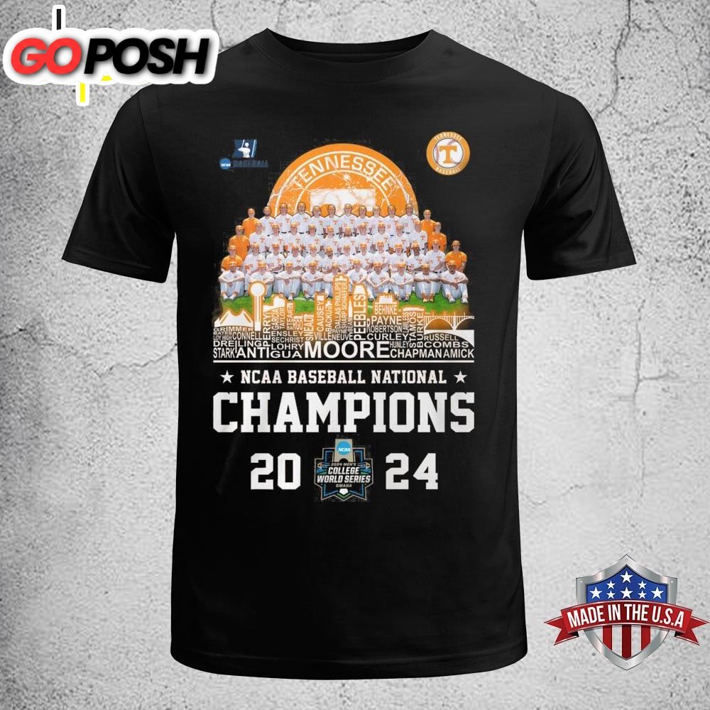 Tennessee Volunteers 2025 NCAA Division I Mens Baseball Series Champions Schedule T-Shirt