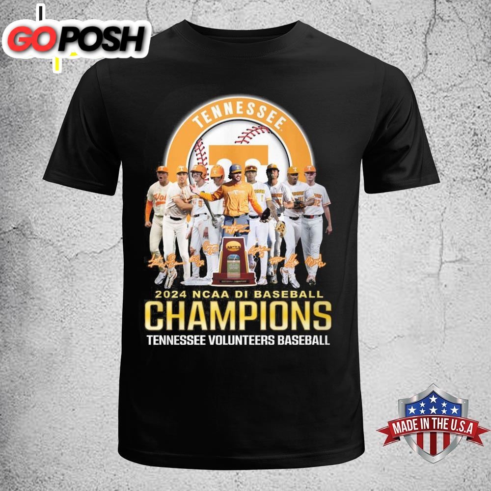 Tennessee Volunteers 2025 SEC Baseball Champions Signature Unisex T-Shirt