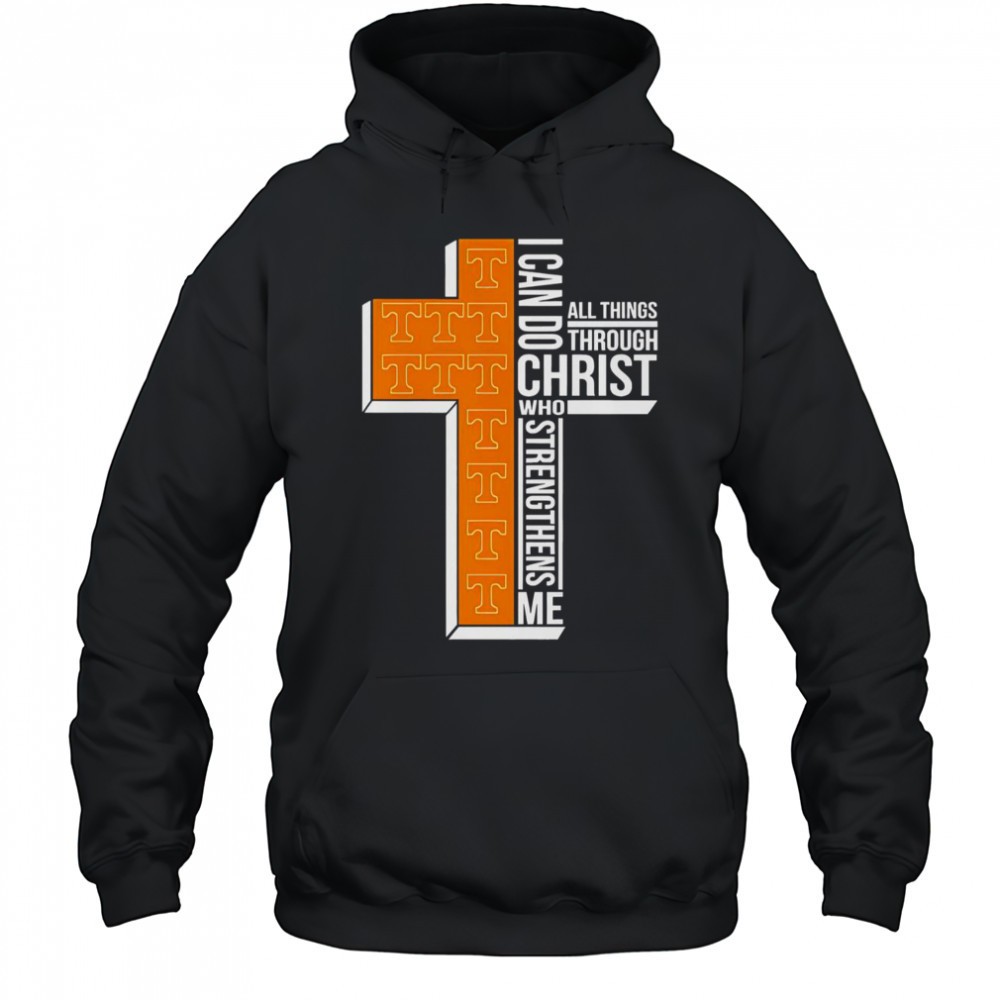Tennessee Volunteers Cross I Can Do All Things Through Christ Who Strengthens Me T-Shirt
