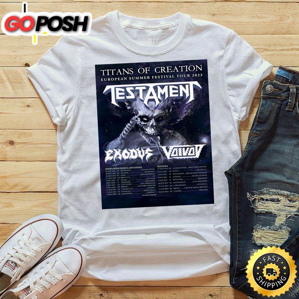 Testament Announce European Tour With Exodus In May & June 2025 Unisex Tshirt