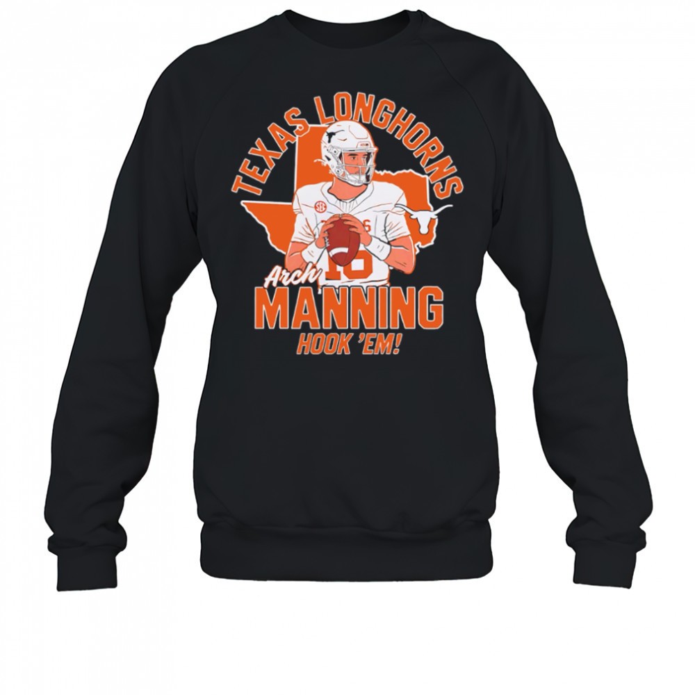 texas-longhorns-arch-manning-hook-em-cartoon-shirt-g01kmw0x Texas Longhorns Arch Manning Hook ‘Em cartoon shirt