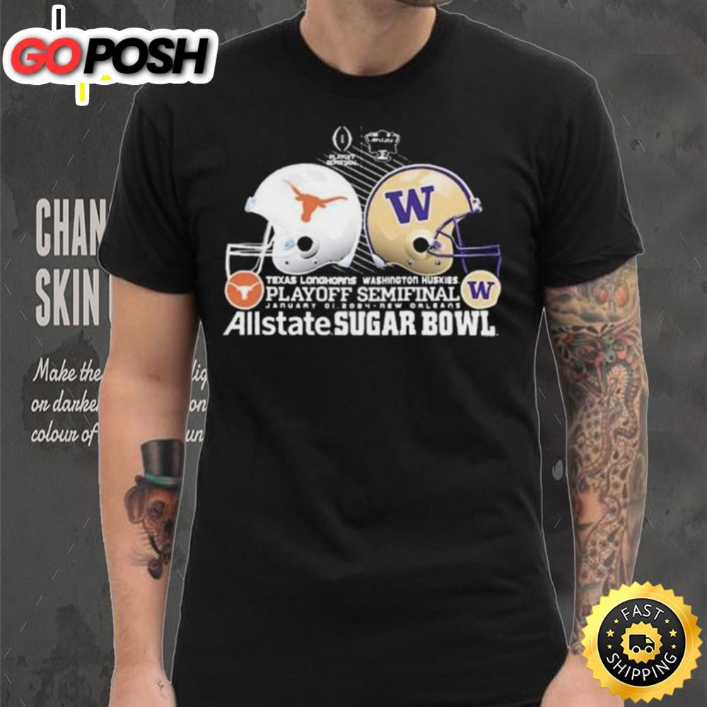 Texas Longhorns Vs Washington Huskies 2025 Cfp Sugar Bowl Head To Head Shirt