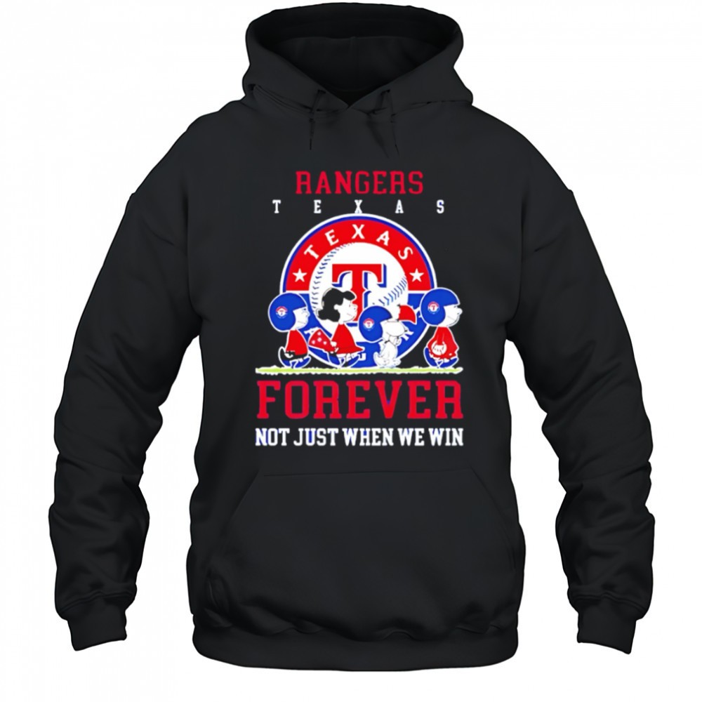 Texas Rangers forever not just when we win Peanuts shirt