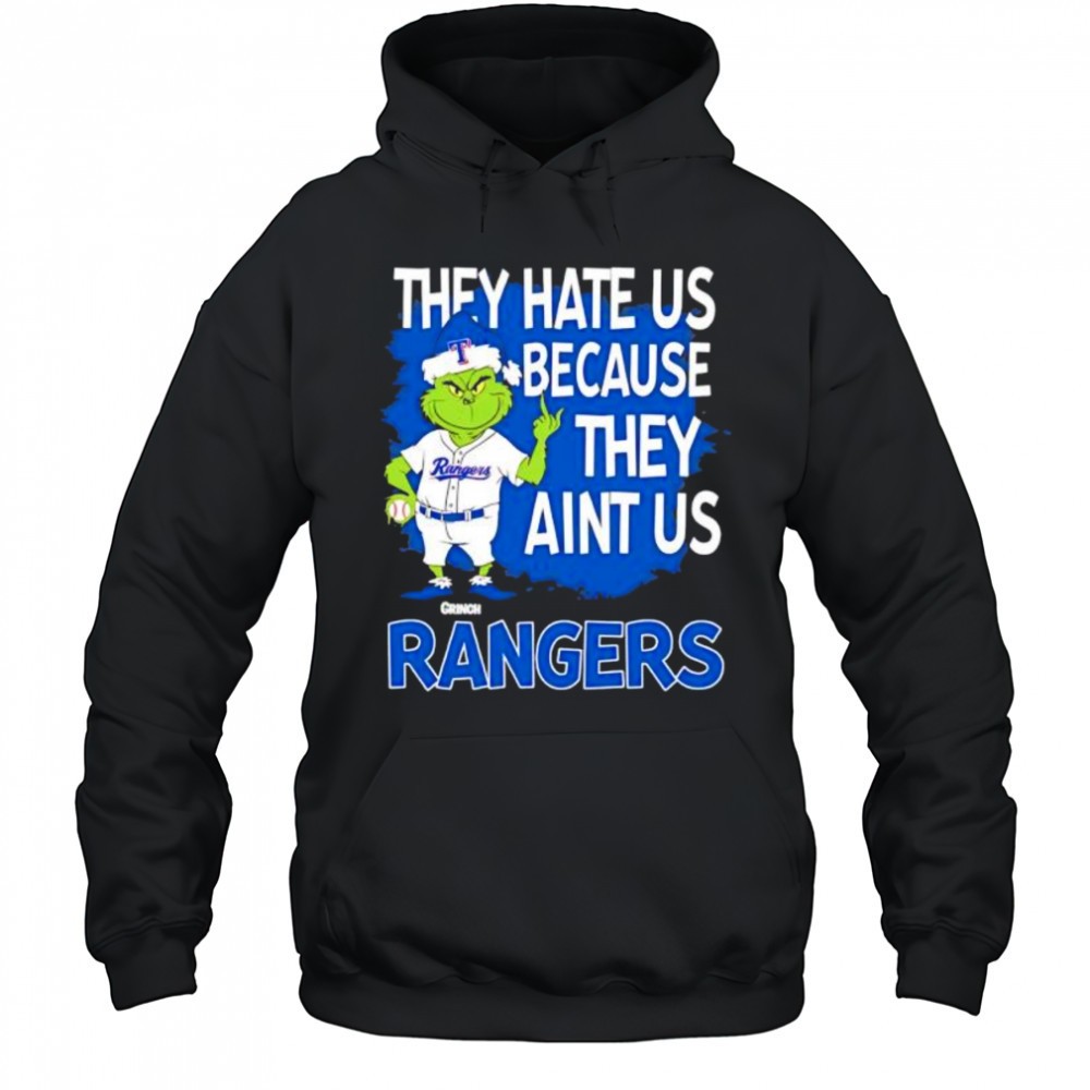 Texas Rangers Grinch Christmas They Hate Us Aint Us shirt