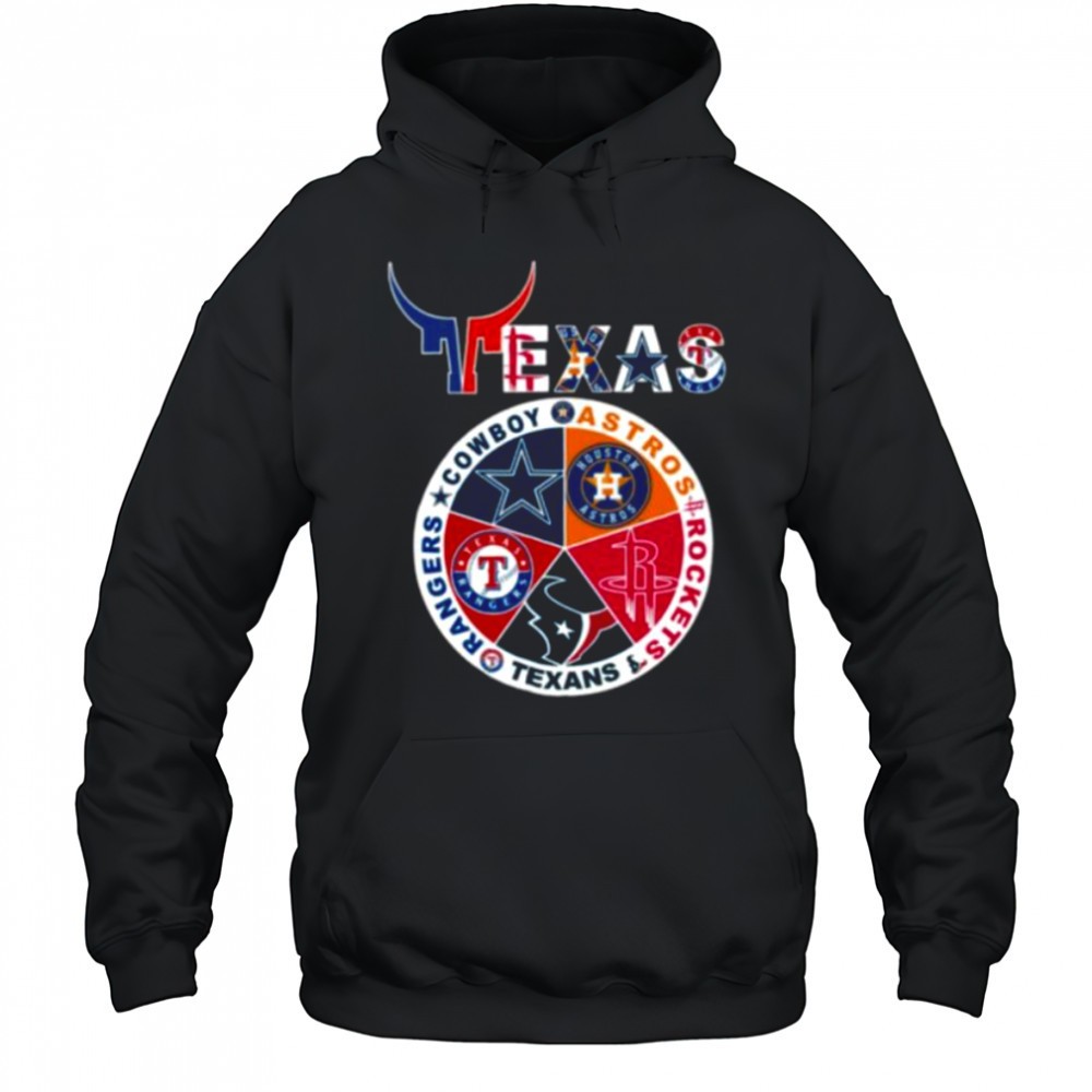Texas Sports Teams Logo Cowboys x Astros x Rockets x Texans x Rangers Shirt