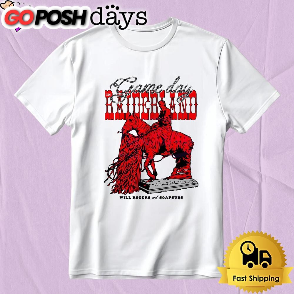Texas Tech Raiderland Game Day Will Rogers And Soapsuds T-Shirt