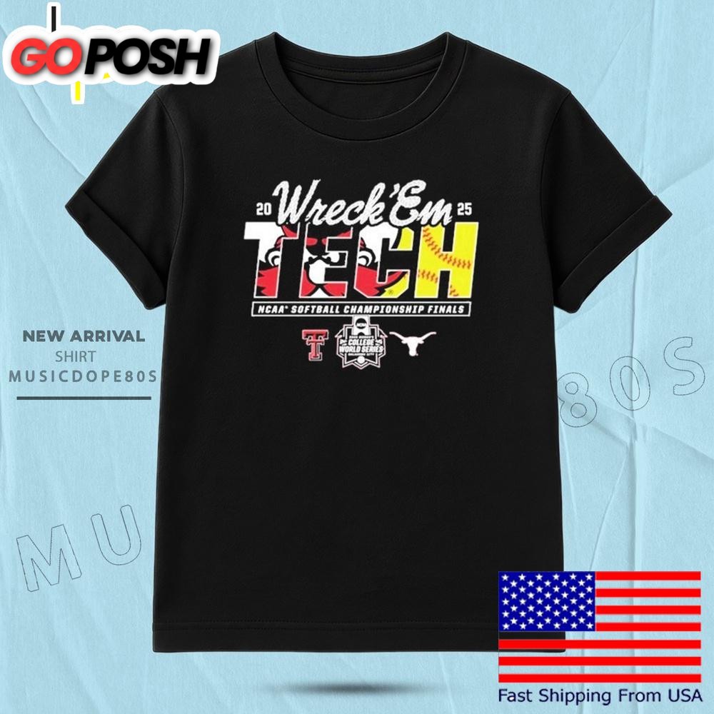 Texas Tech Red Raider Vs Texas Longhorns 2025 Softball Championship Final T Shirt
