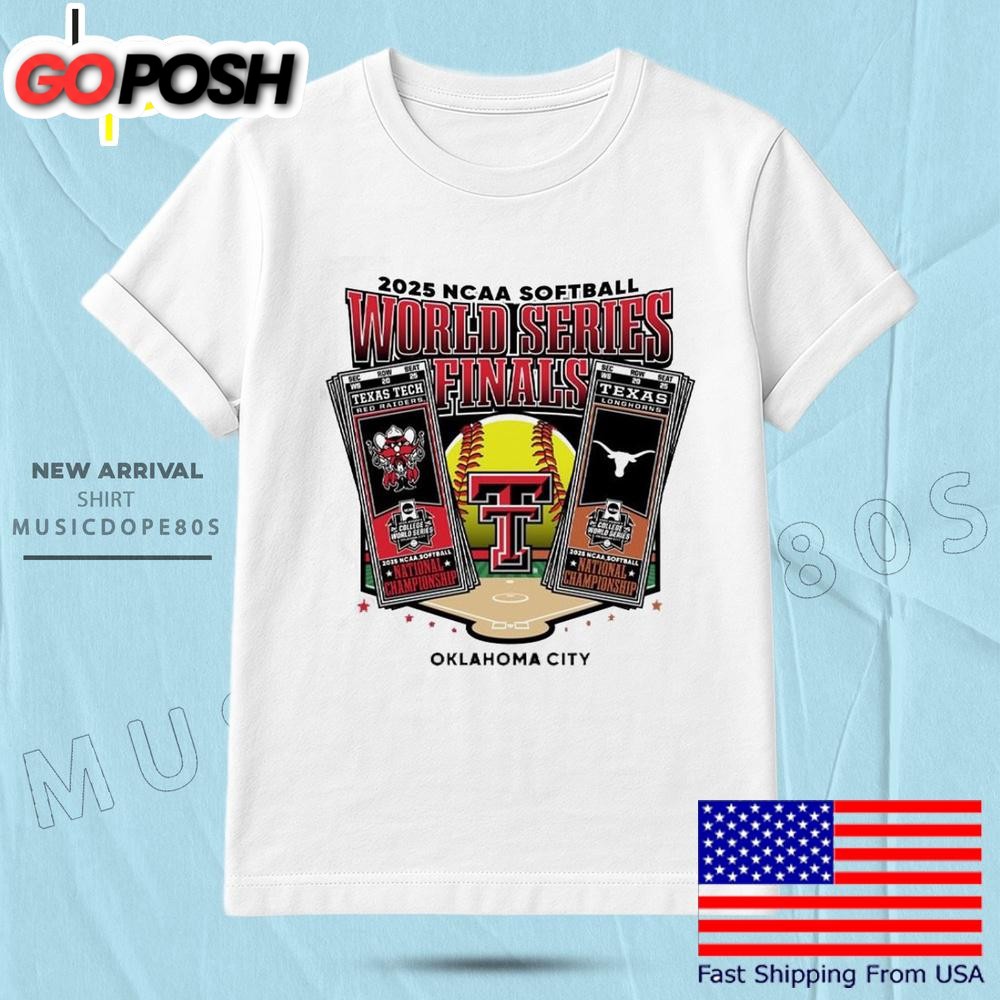 Texas Tech Red Raiders Vs Texas Longhorns 2025 Ncaa Softball College World Finals Matchup T Shirt