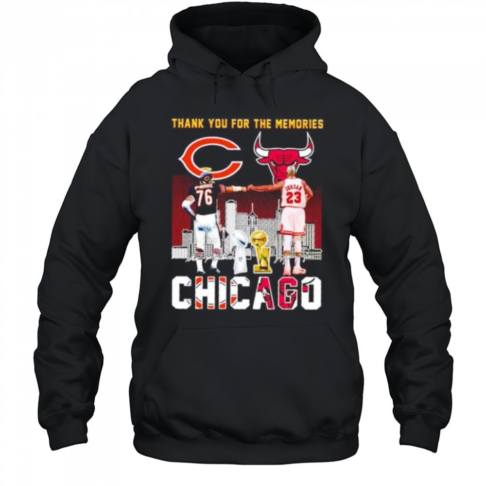 Thank you for the memories Chicago Bears and Bulls McMichael and Jordan shirt