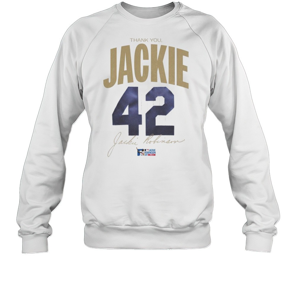 Thank You Jackie Number 42 Jackie Robinson Day April 15 Signature New York Yankees T-shirt