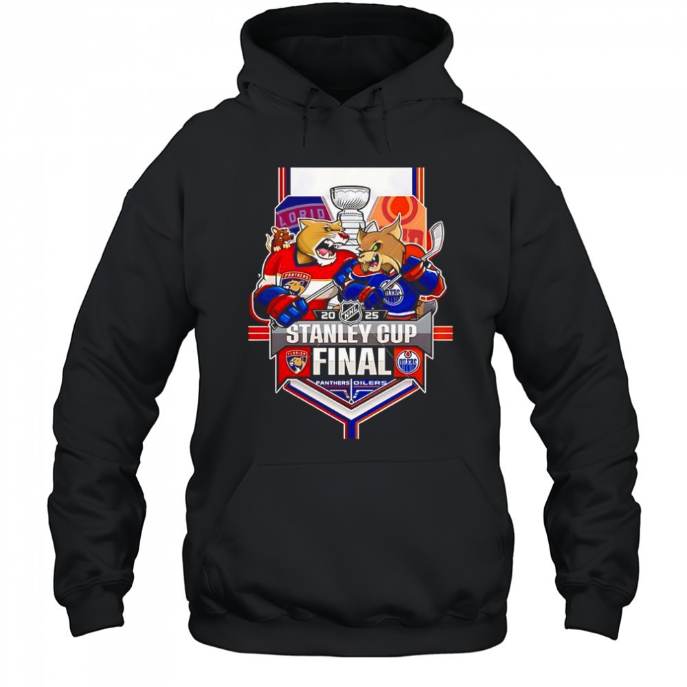 The 2025 Stanley Cup Final Florida Panthers Vs Edmonton Oilers Matchup Mascot T-Shirt